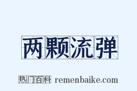 两颗流弹是什么意思的图片